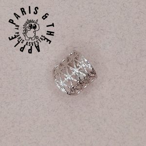 Silver Filigree Mesh Wide Band Ring